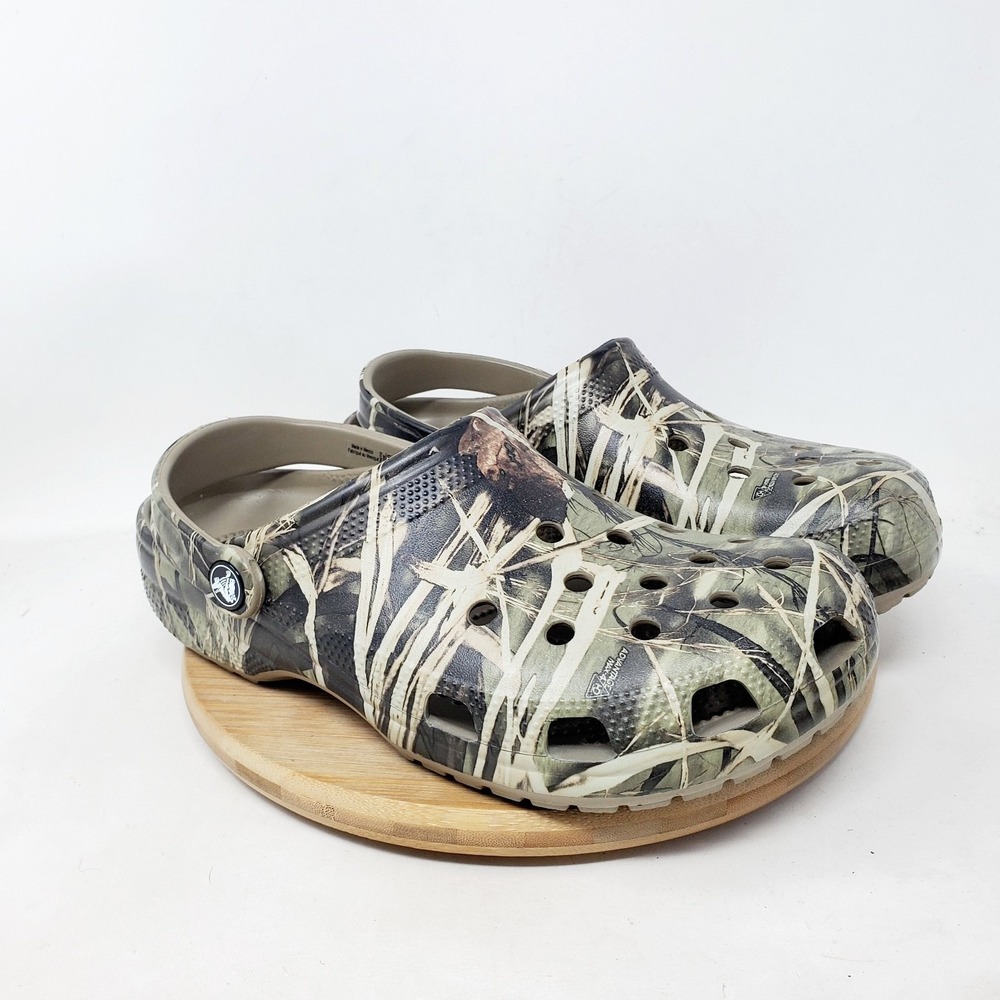 Crocs Classic Realtree Sandals Womens 9 Camo Clog Slip On Water Shoes Boys Kids - Picture 2 of 12